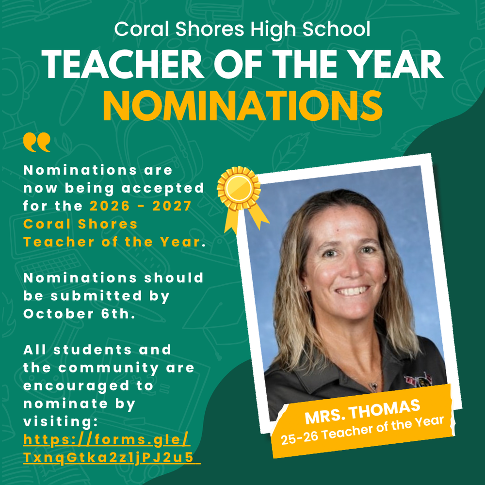 teacher of the year nominations