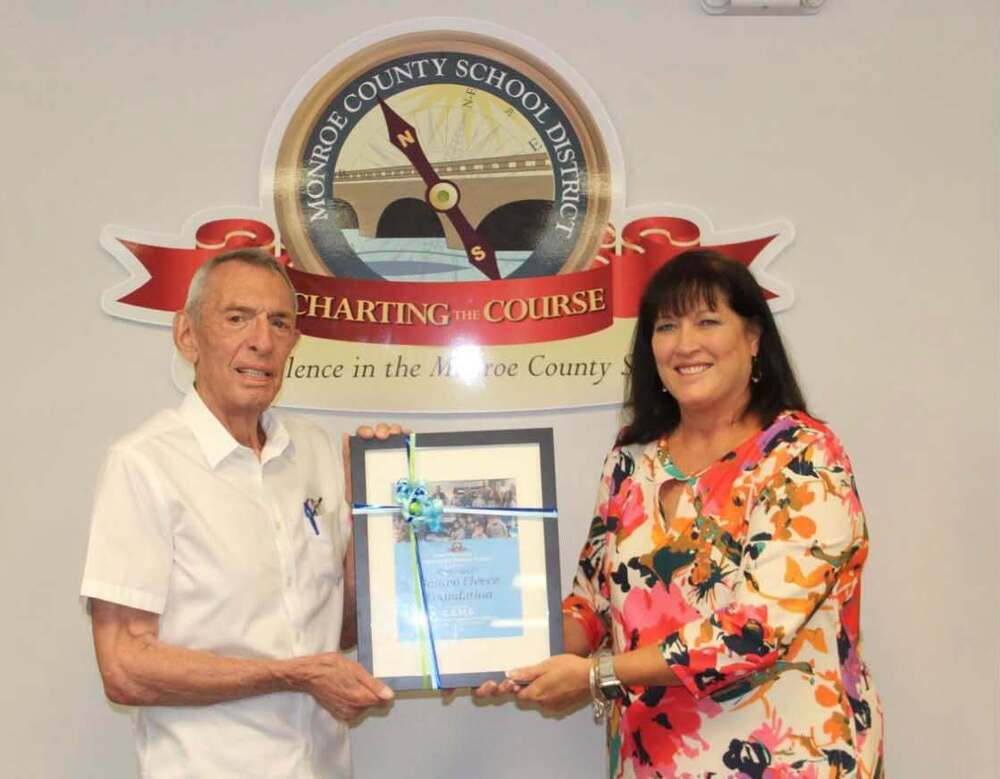 John Padget with Deputy Superintendent Amber Acevedo