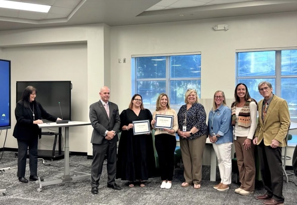 Brandy Smith and Amanda Ericksen awarded GEM at board meeting in February