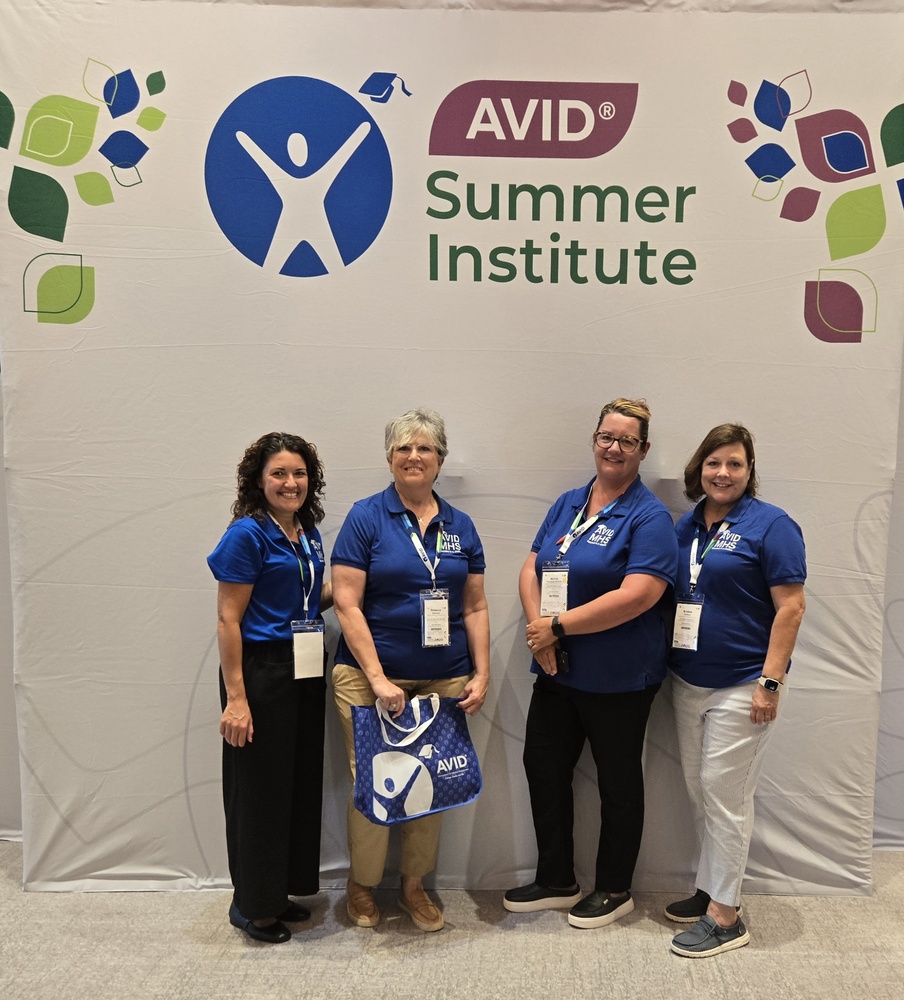 teachers in AVID shirts