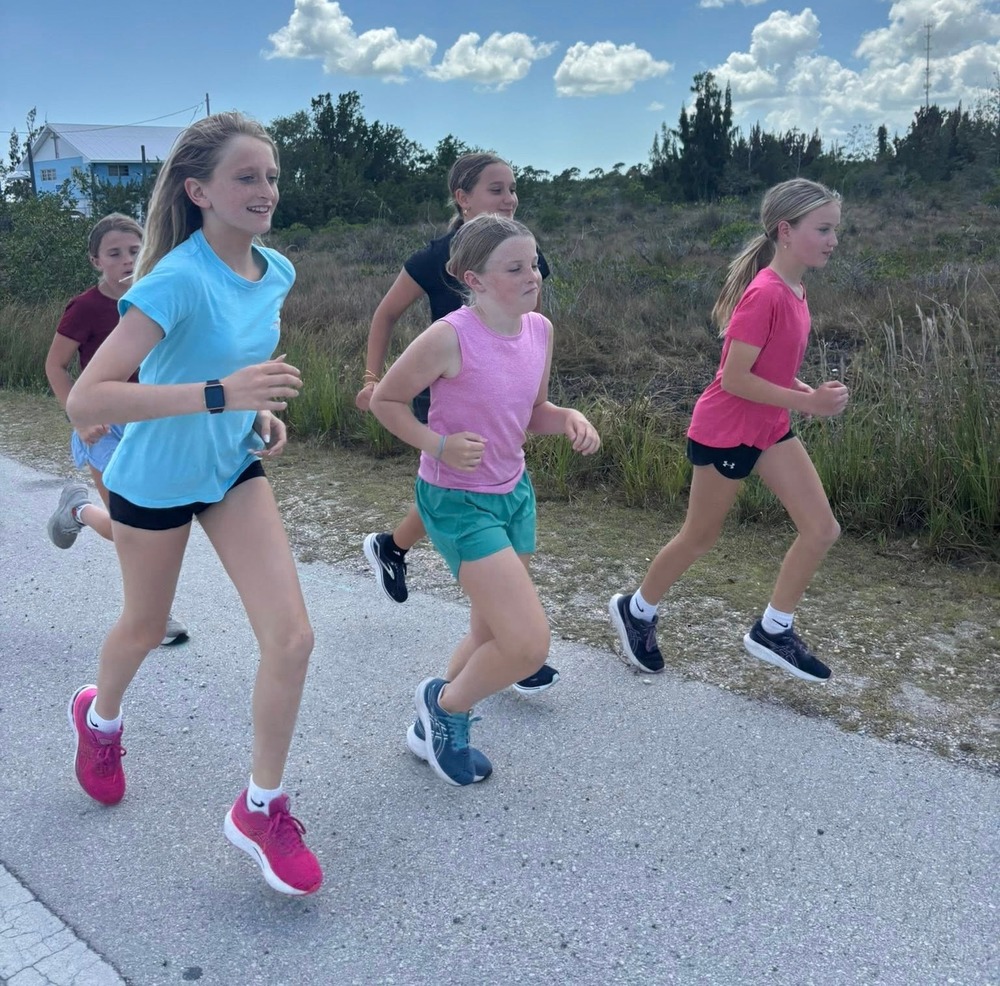 Girls' running together