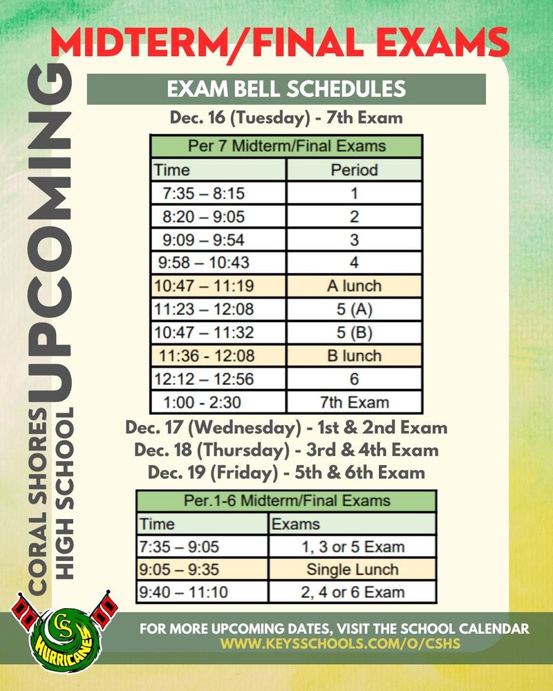 Midterms Schedule