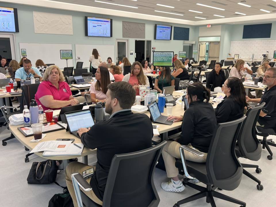 Leadership retreat classroom with crowd