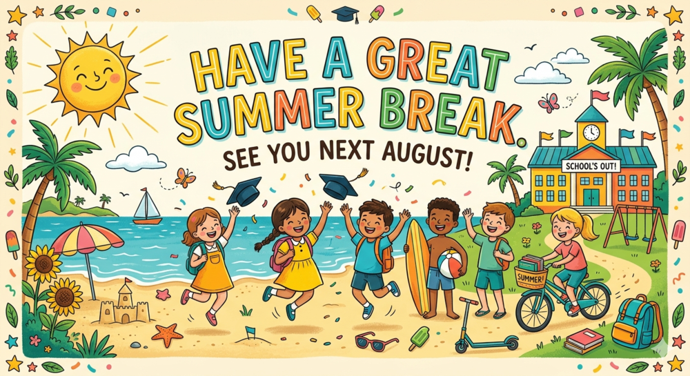Summer break graphic