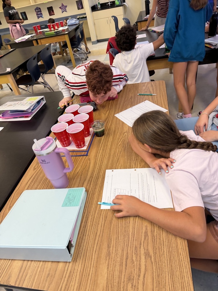 students doing science experiment