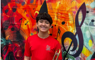 Michael Barrett with Trombone