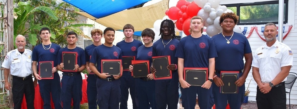Fire Academy Graduates with certificates