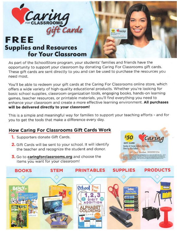 Caring Classrooms Gift Cards