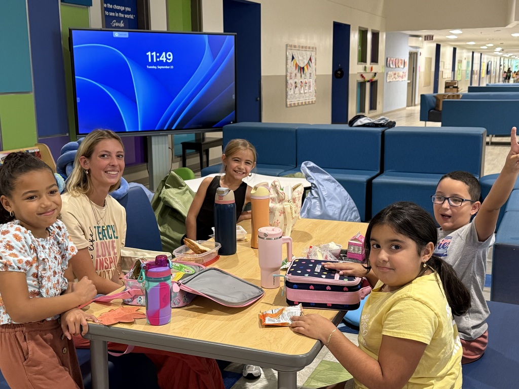 Lunch with Ms. Davis for students who earned their PBIS rewards. 