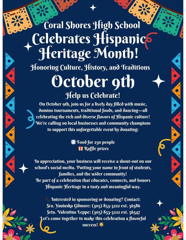 Hispanic Heritage Month coming up in October