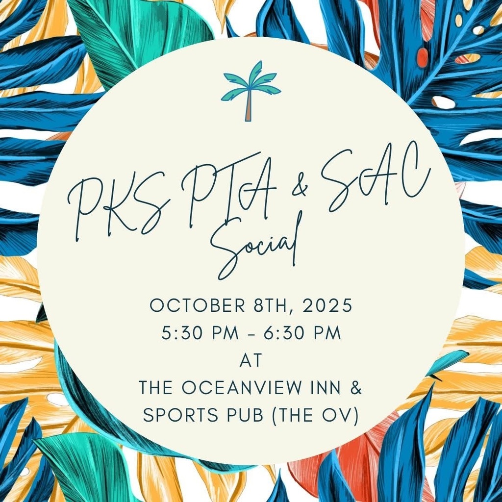 flyer for PTA social at the OV on October 8th at 5:30 P.M.