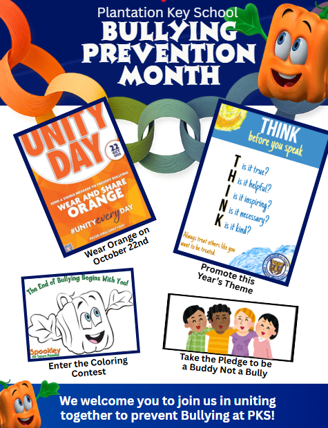 flyer to promote Bullying Prevention Month