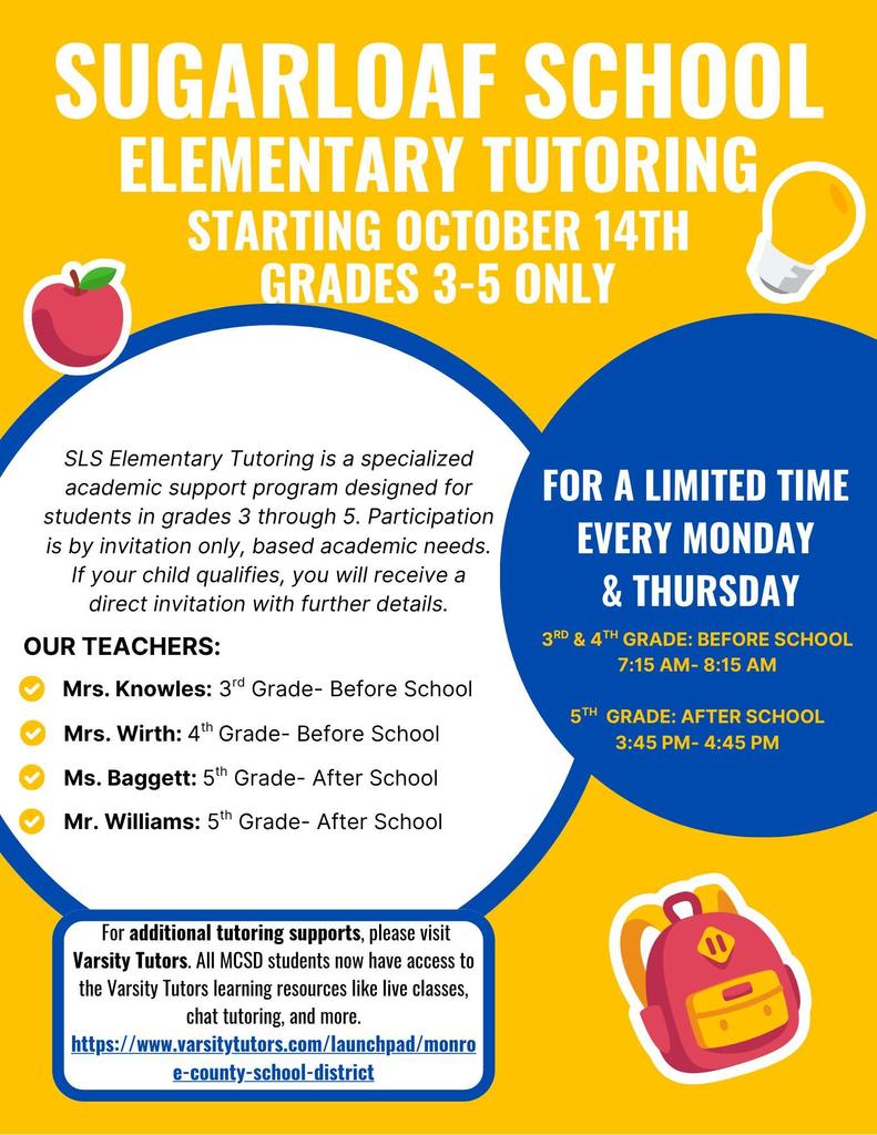 Elementary School Tutoring