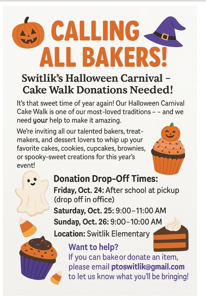 Halloween Carnival Cake Walk Flyer 