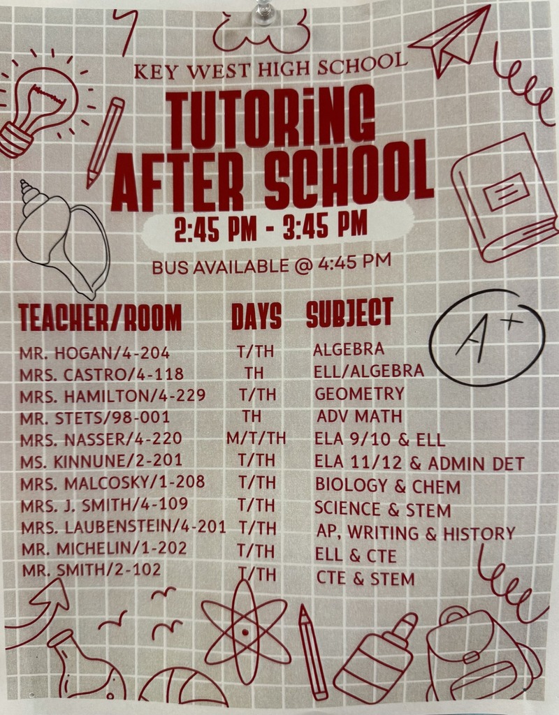 Tutoring schedule