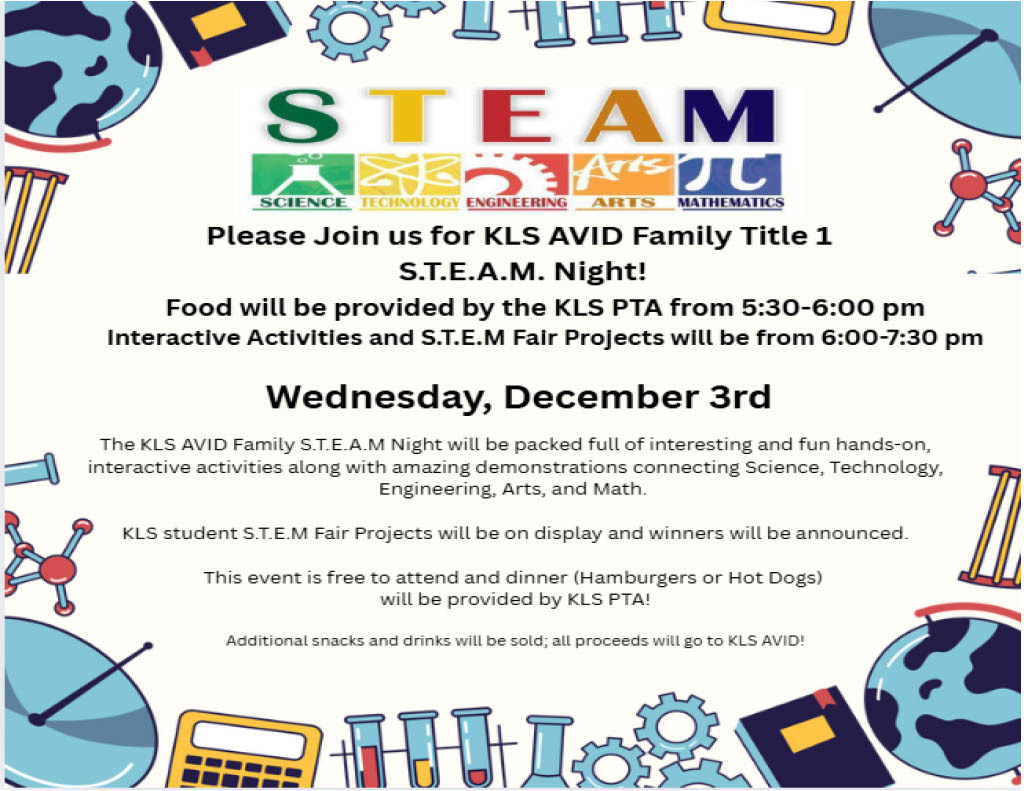 STEAM Night Flyer english
