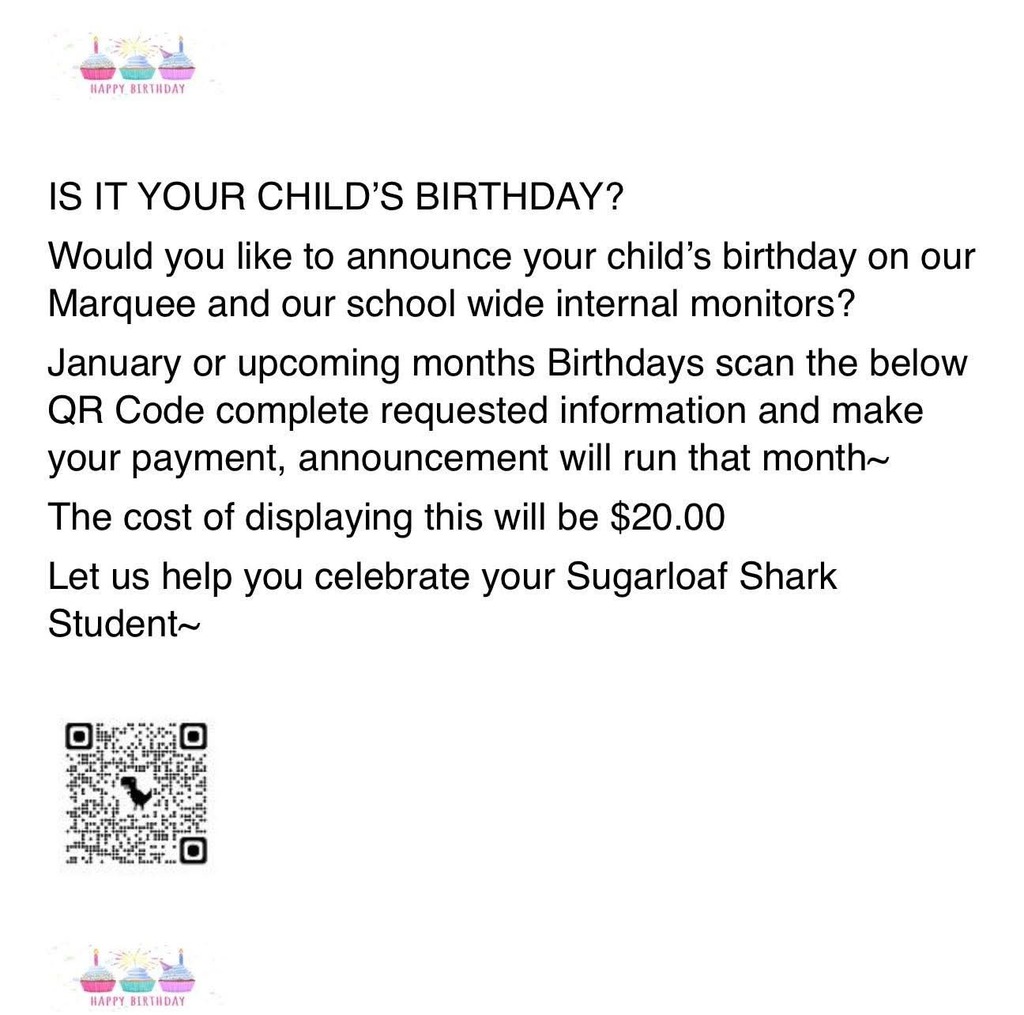 Birthday Annoucement