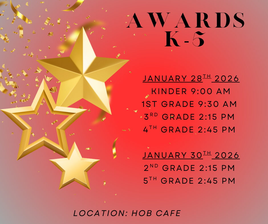 Dates for K-5 Awards