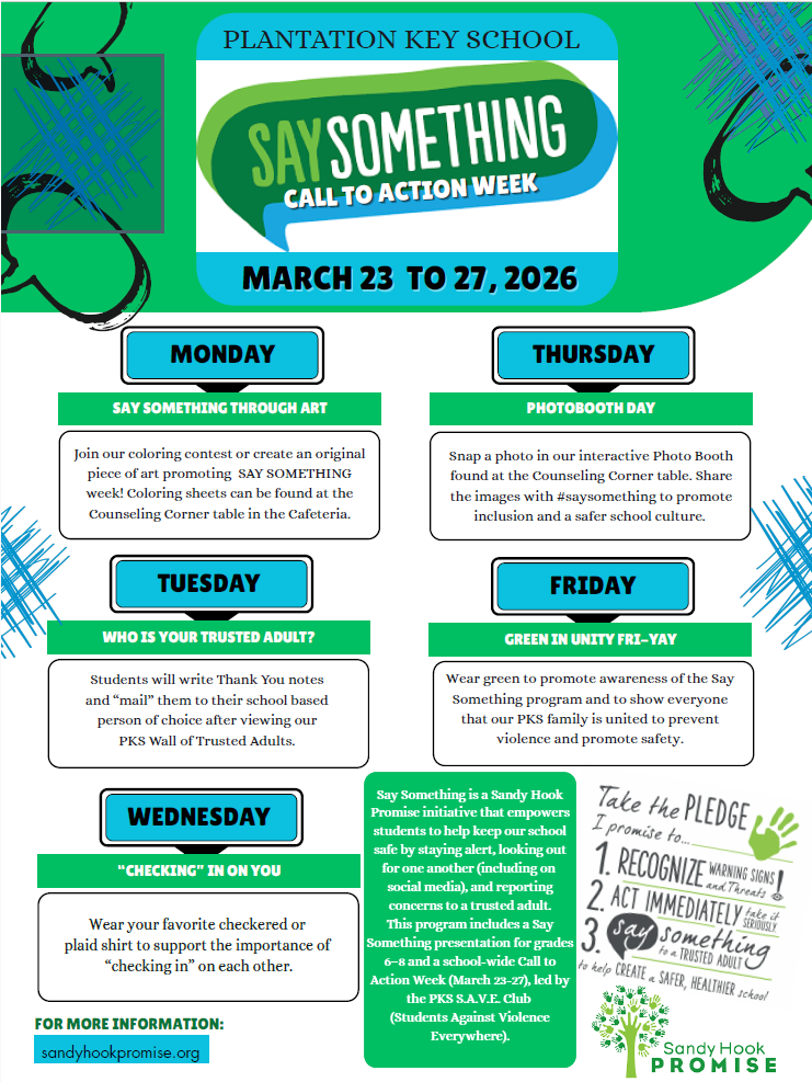 Flyer for See Something Say Something Week