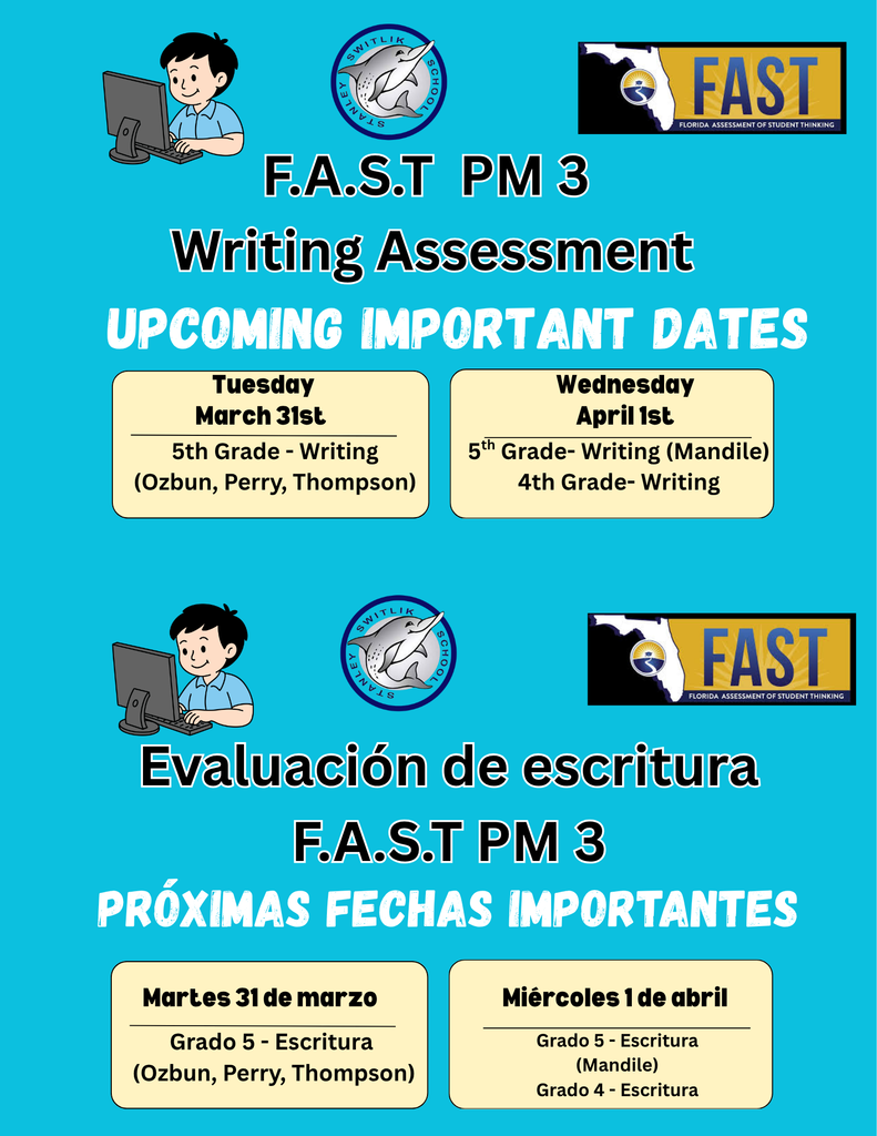F.A.S.T Writing Assessment Flyer