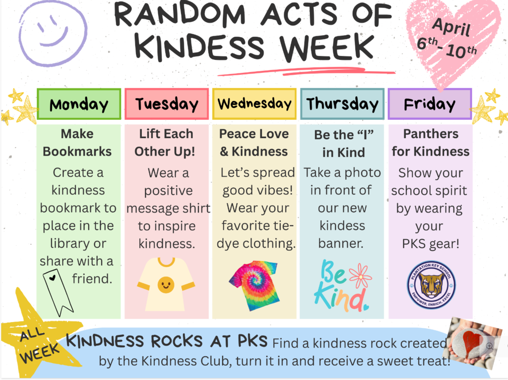 schedule of events for random acts of kindness week