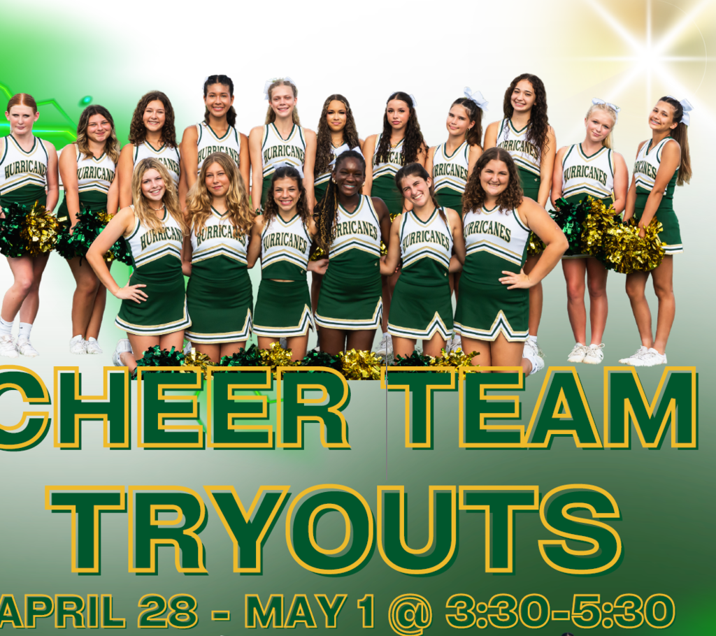 flyer for cheer tryouts at CSH