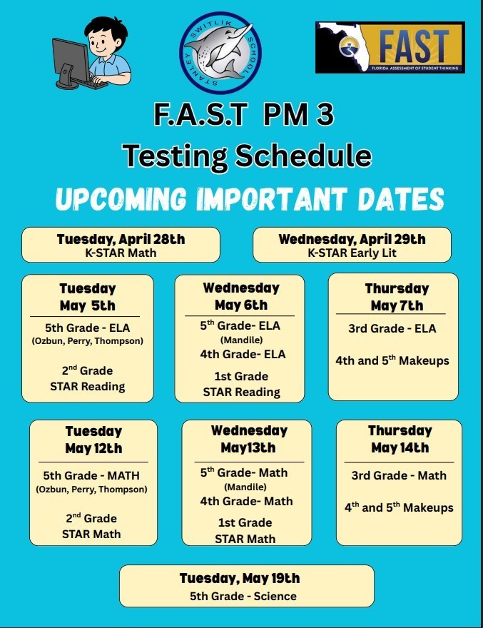 Testing Calendar for PM3
