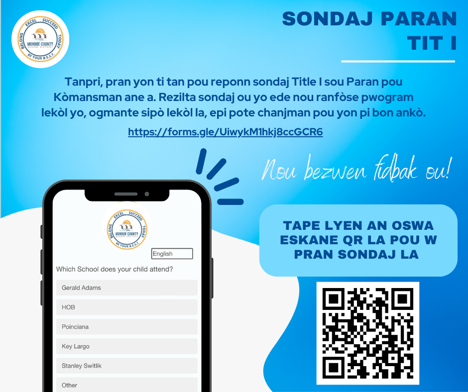 End of Year Title I Parent Survey Creole