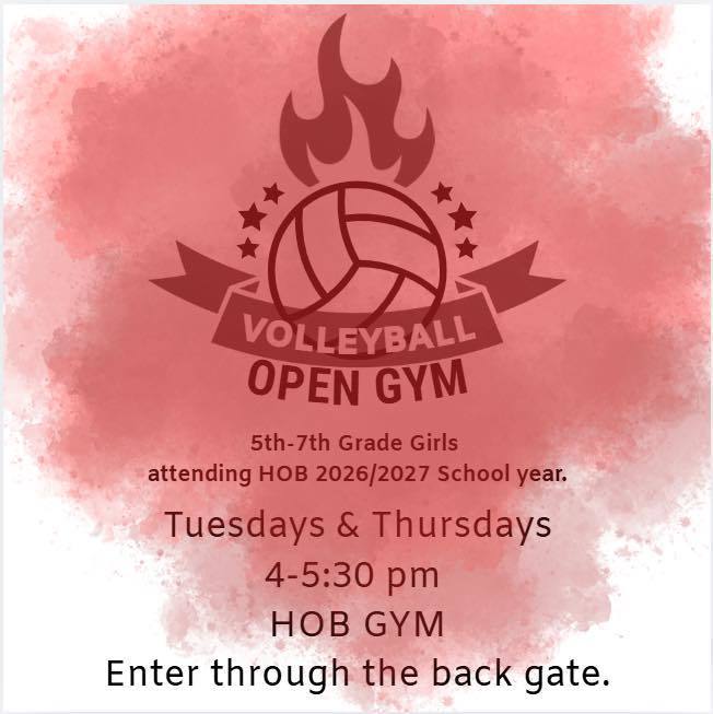 Volleyball Open Gym Tuesdays and Thursdays 4 - 5:30 p.m.