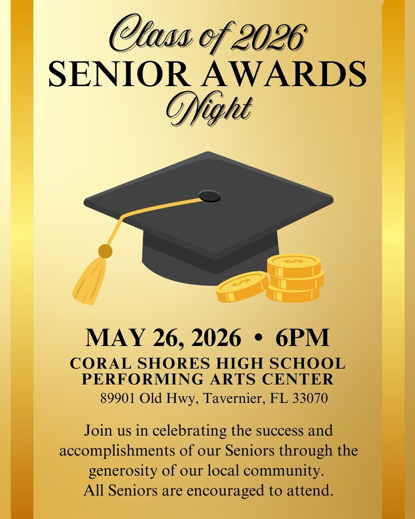 Senior Awards May 26th 6 p.m.