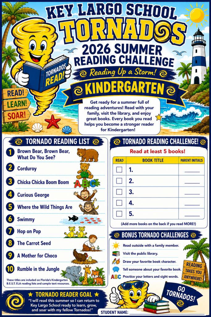 Kinder  Grade Summer Reading 