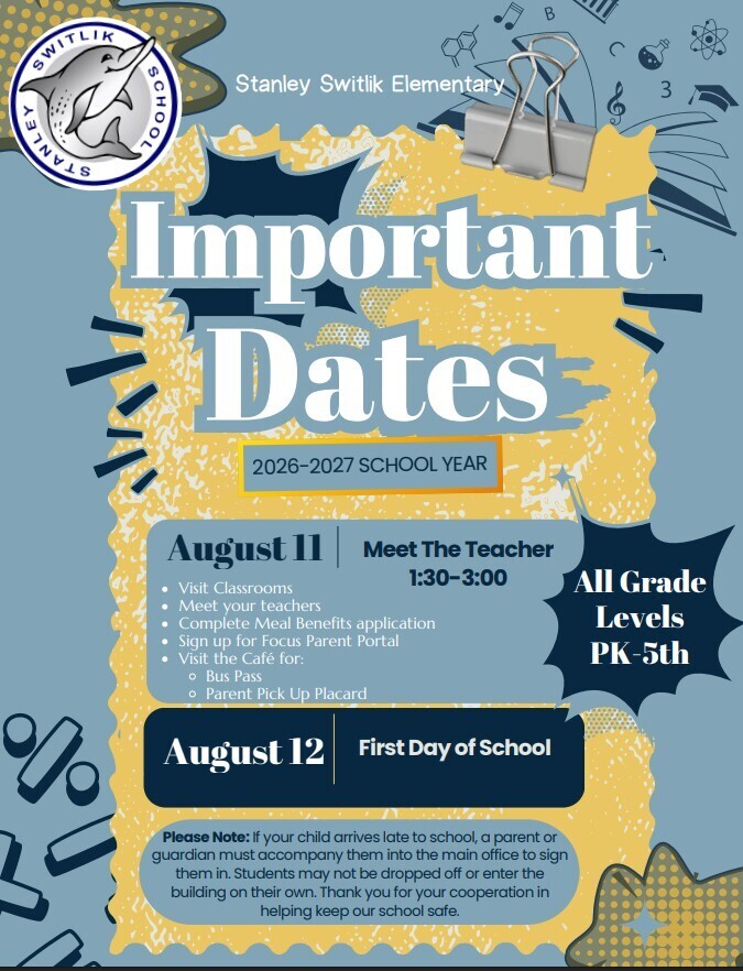 Important Dates Meet the Teacher Flyer