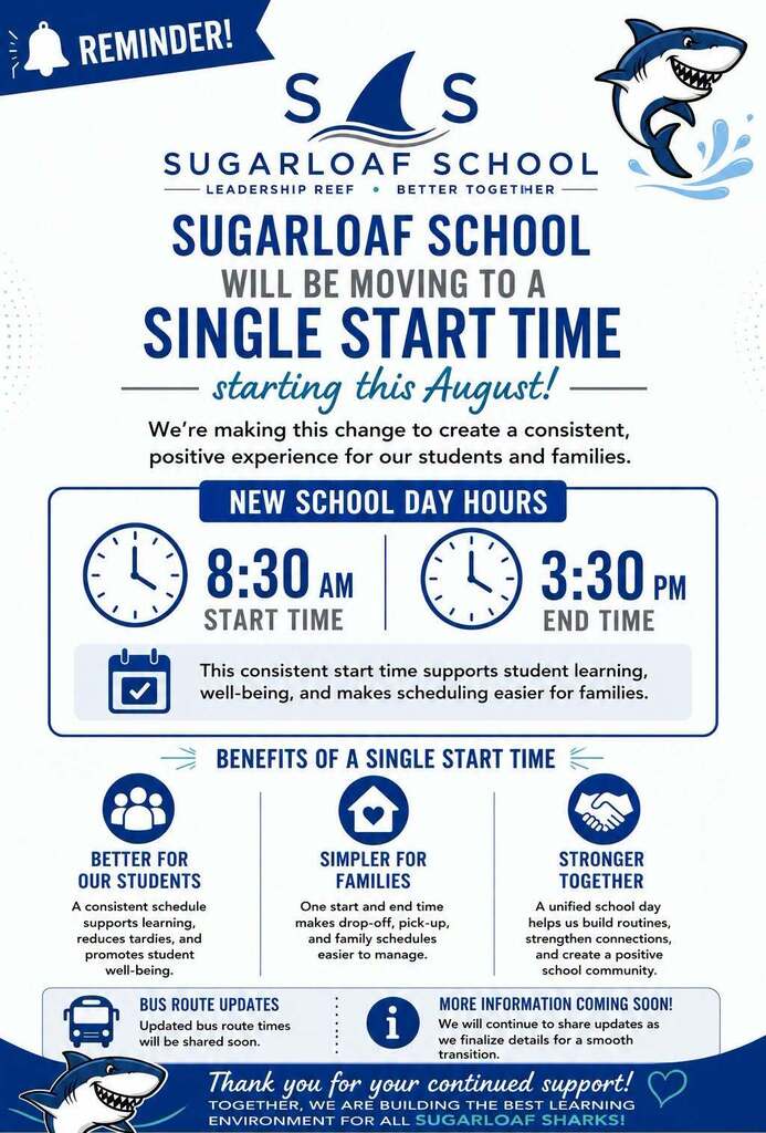 Start times for the coming school year