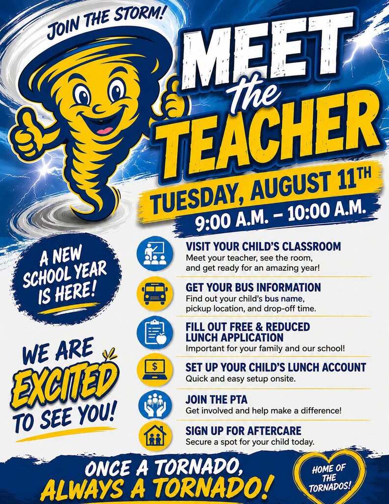 Meet the Teacher August 11th