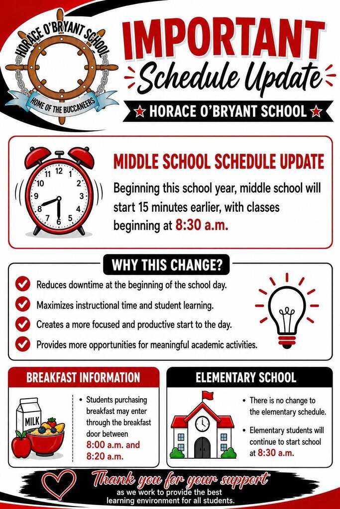 HOB Schedule Update