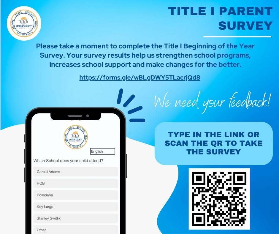 Title 1 Parent Survey Link - English