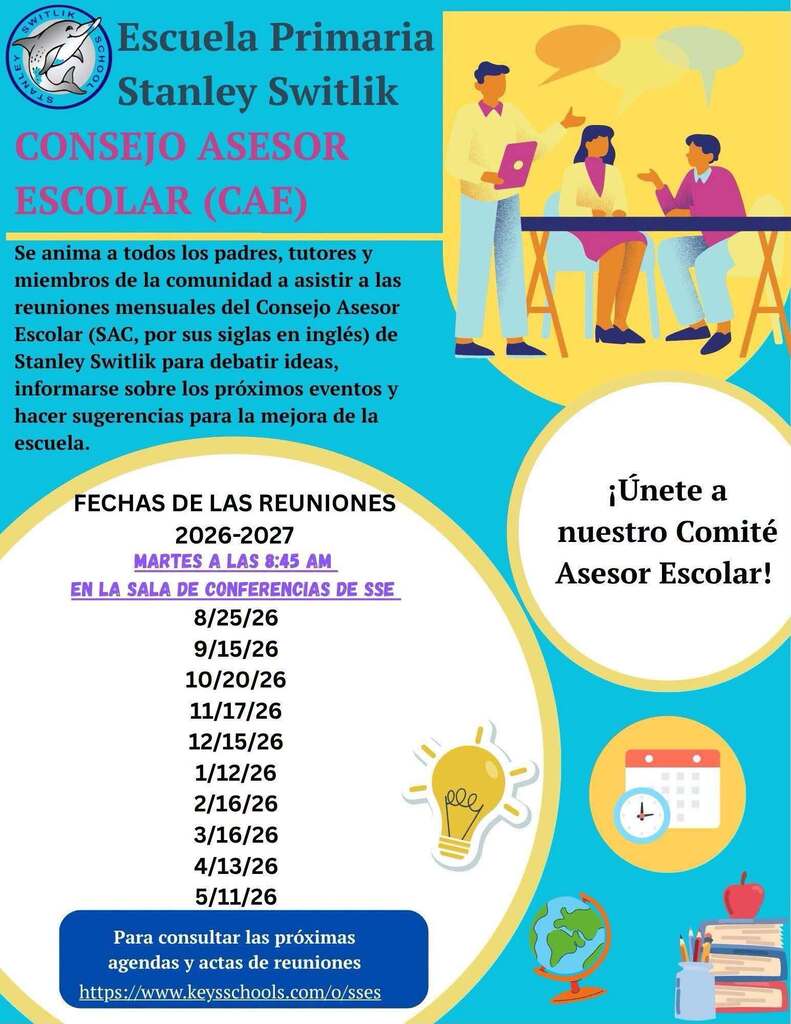 SAC Meeting Dates - Spanish
