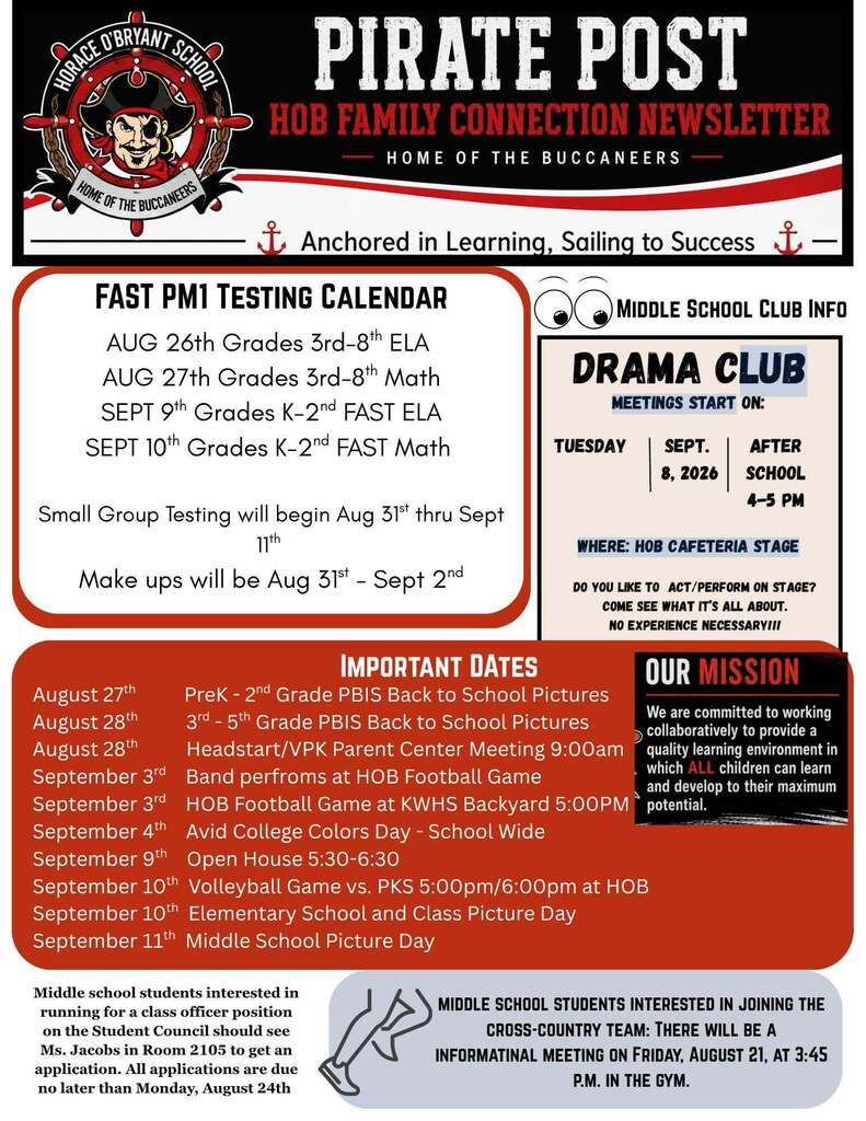School Newsletter August 20, 2026