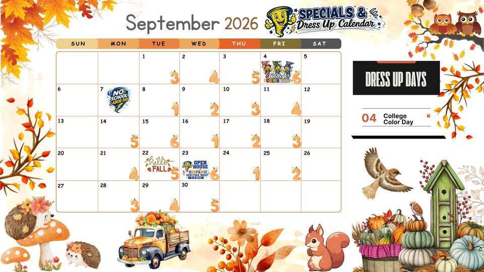 Sept. Specials Rotation