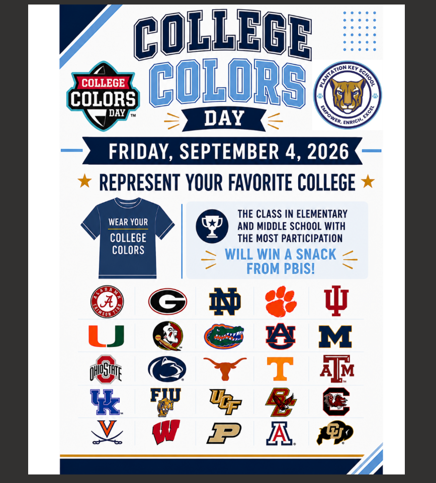flyer for college colors day