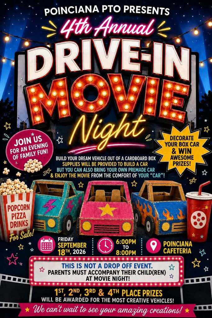 Drive In Movie Night September 18th