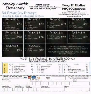 Picture Day flyer page 2