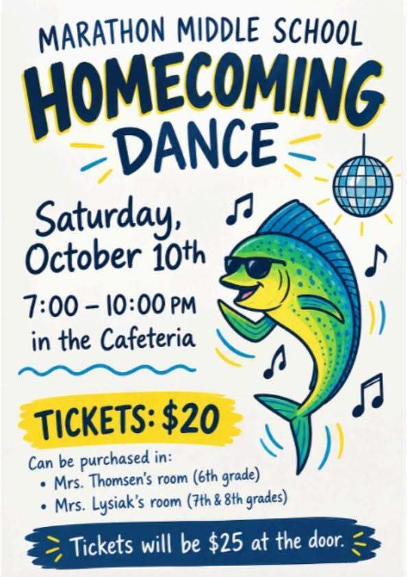 Middle School Homecoming Dance October 10th