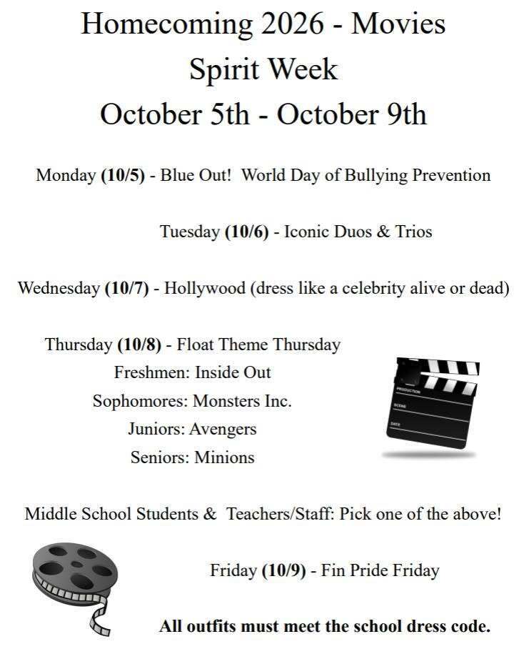 Homecoming and Spirit Week October 5 - 9