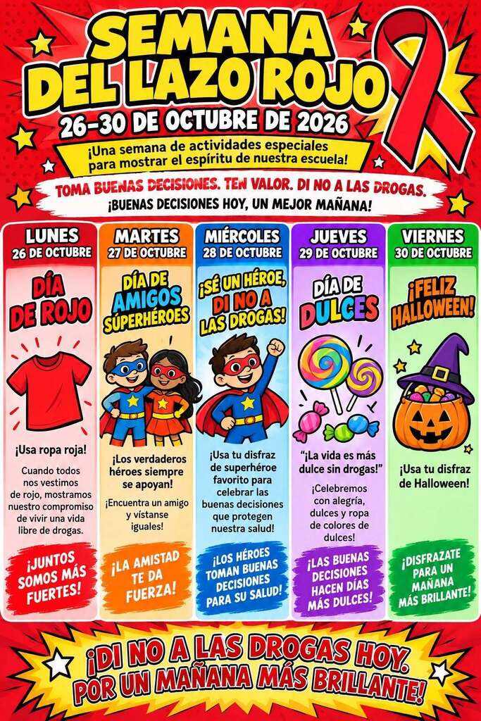 Semana Del Lazo Rojo 26-30 Octubre De 2026