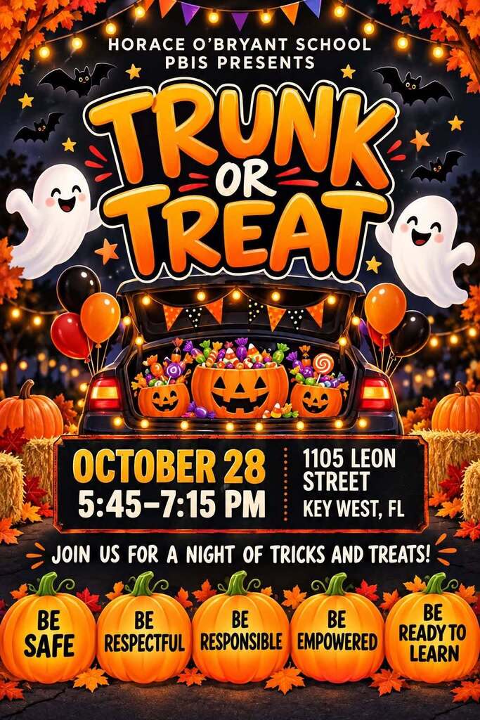 Trunk or Treat night October 28 from 5:45 to 7:15