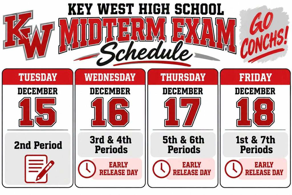 Midterm exam dates December 15 - 18th