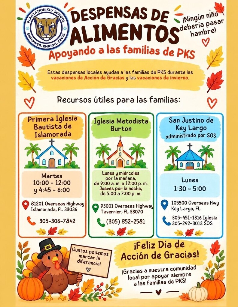 spanish version telling where local food pantries are located
