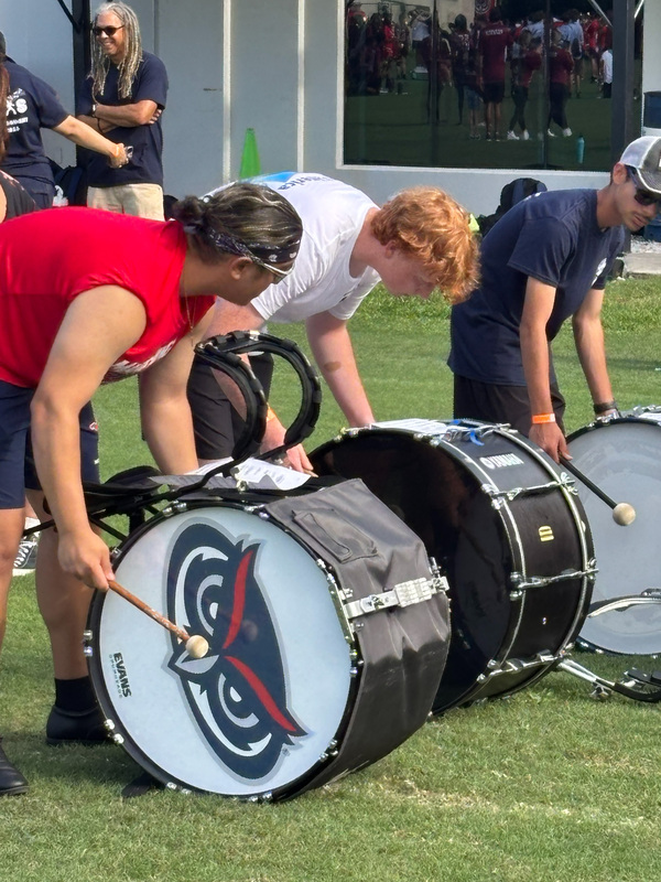 students with drums