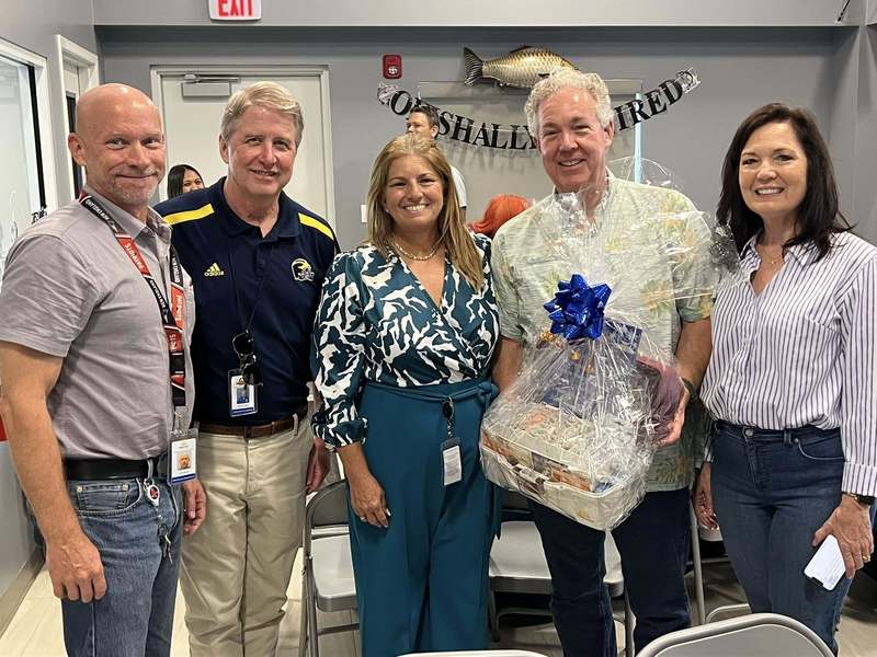 Barrow with colleagues 